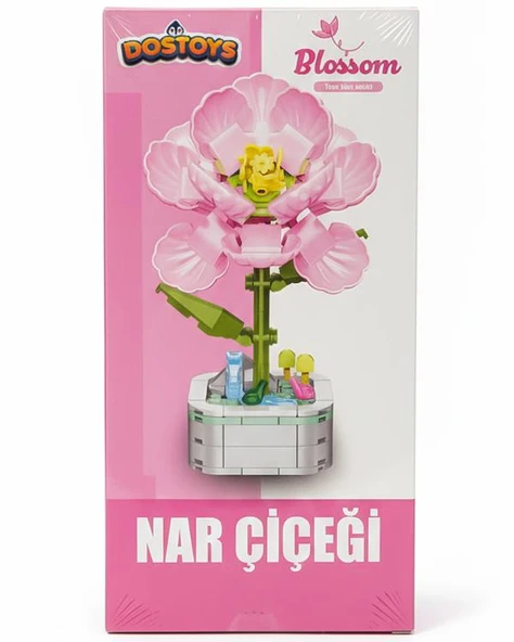Dostoys Yapı Taşı Serisi Çiçek Yapım Seti Nar Çiçeği ürün görseli 1