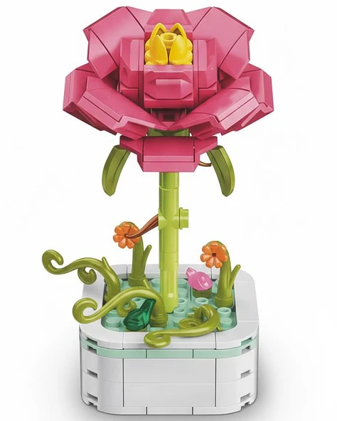 Dostoys Yapı Taşı Serisi Çiçek Yapım Seti Şakayık - Resim 2