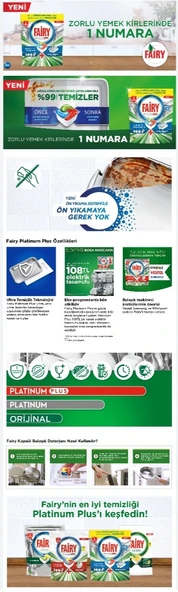 Fairy tablet platinum Plus 30 yıkama, bulaşık makinesi deterjanı, bulaşık tableti. - Resim 9