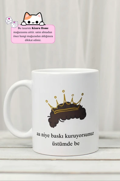 Prens Replik Baskılı Kupa Bardak - aa niye baskı kuruyorsunuz üstümde be - Resim 2