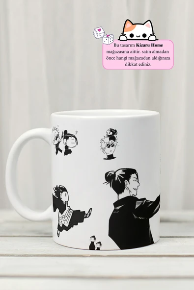 Jujutsu Kaisen- Gojo and Geto Friends Tasarım Anime Porselen Kupa Bardak ürün görseli 1