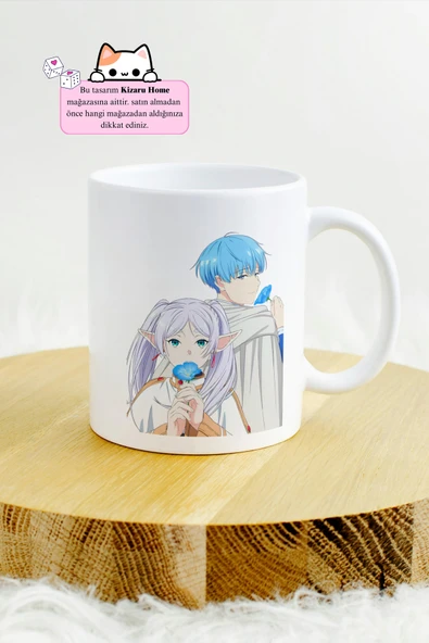 Frieren- Frieren: Beyond Journey's End Anime Tasarım Baskılı Porselen Kupa Bardak - Resim 2