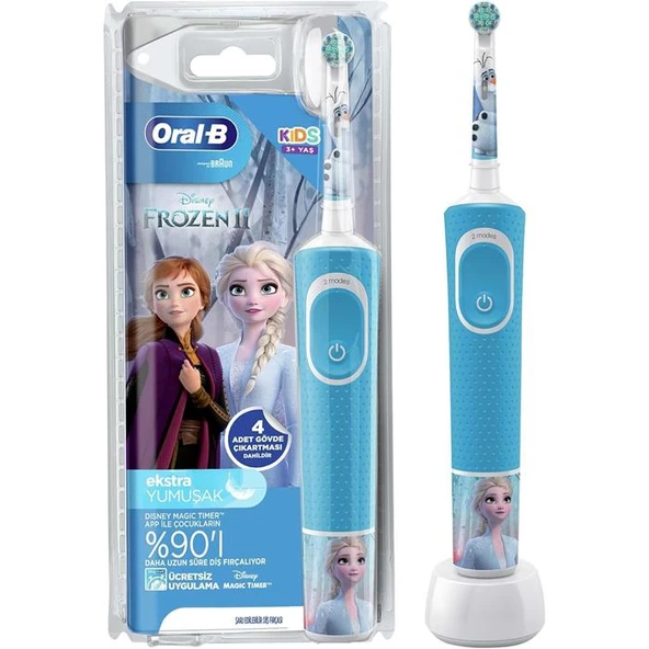 Oral-B D100 Frozen Çocuk Şarjlı Elektrikli Diş Fırçası ürün görseli 1