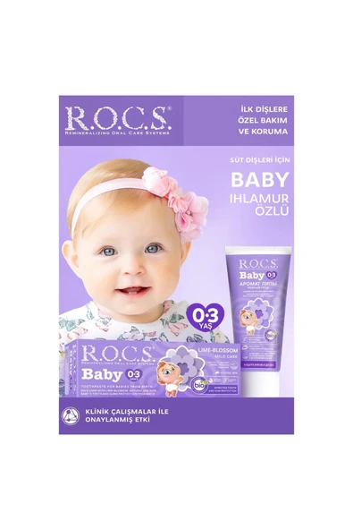 Rocs Baby Ihlamur Özlü Yutulabilir Diş Macunu 0-3 Yaş 35 ml - Resim 2