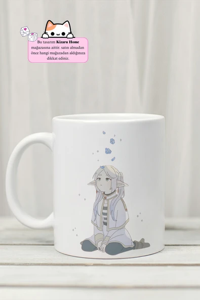 Frieren- Frieren: Beyond Journey's End Anime Tasarım Baskılı Porselen Kupa Bardak ürün görseli 1