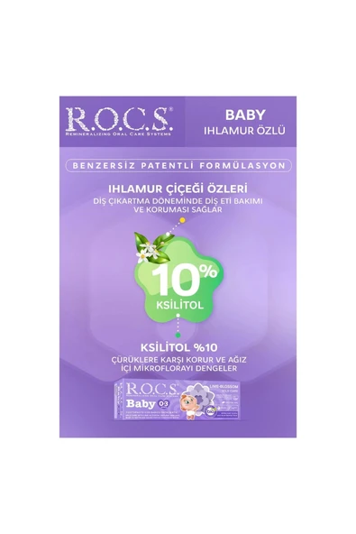 Rocs Baby Ihlamur Özlü Yutulabilir Diş Macunu 0-3 Yaş 35 ml - Resim 3