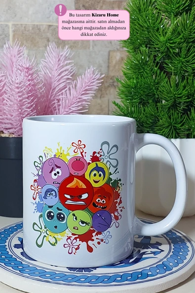 Ters Yüz - Tasarım Porselen Kupa Bardak - Resim 3