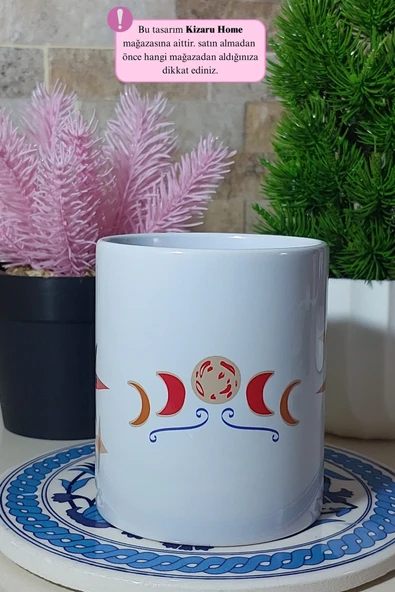 Tek Göz Manifest Tasarım Porselen Kupa Bardak - Resim 2