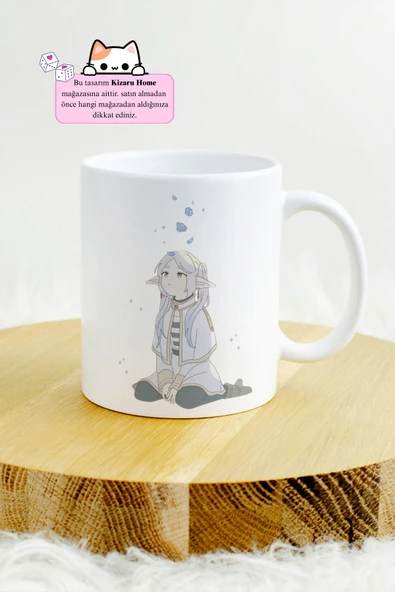 Frieren- Frieren: Beyond Journey's End Anime Tasarım Baskılı Porselen Kupa Bardak - Resim 2