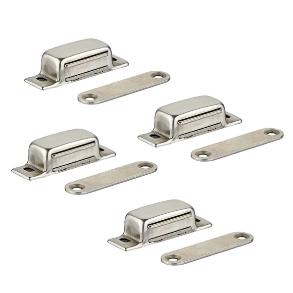 Mıknatıslı Çıt Çıt (4 Adet) 5 cm Paslanmaz Metal Kapak Tutucu Dolap Çekmece Kapatma Mekanizması ürün görseli 1