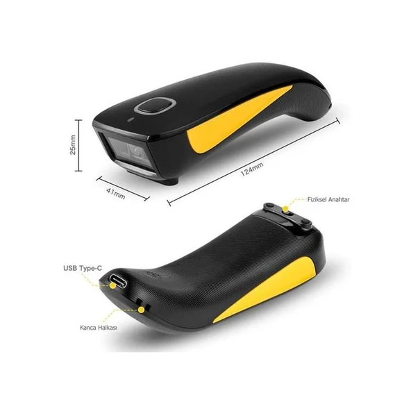 Perkon Tiger BS92 Kablosuz Karekod ve Barkod Okuyucu - Resim 2