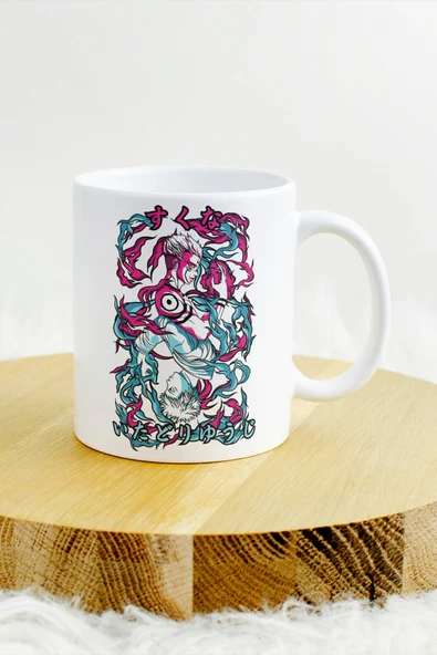 Jujutsu Kaisen- Sukuna ve Itadori Anime Tasarım Baskılı Porselen Kupa Bardak - Resim 2