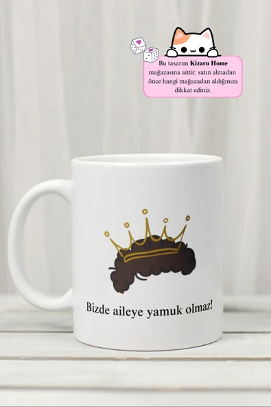 Prens Replik Baskılı Kupa Bardak -Bizde aileye yamuk olmaz! - Resim 2