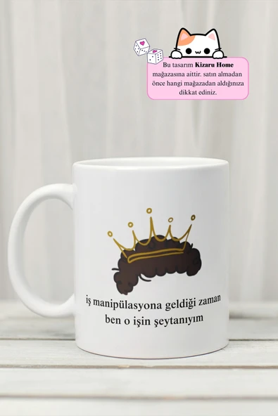 Prens Replik Baskılı Kupa Bardak - iş manipülasyona geldiği zaman ben o işin şeytanıyım - Resim 2