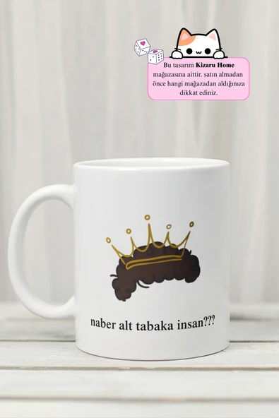 Prens Replik Baskılı Kupa Bardak - naber alt tabaka insan??? - Resim 2