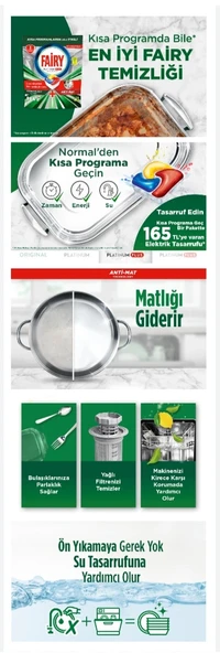 Fairy tablet platinum Plus 30 yıkama, bulaşık makinesi deterjanı, bulaşık tableti. - Resim 7