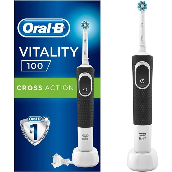 Oral-B D100 Vitality Cross Action Şarjlı Diş Fırçası - Siyah ürün görseli 1