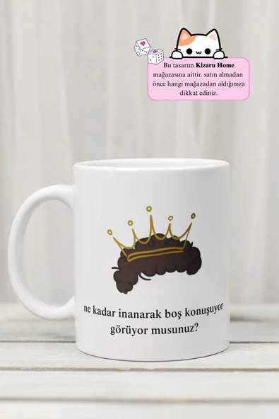 Prens Replik Baskılı Kupa Bardak - ne kadar inanarak boş konuşuyor görüyor musunuz? - Resim 2