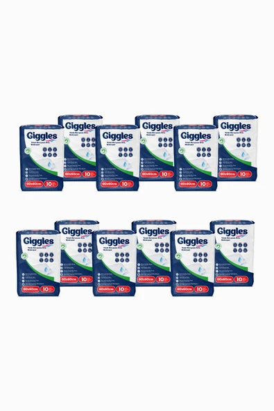 Giggles Bebek Bakım Örtüsü 60x60 Alt Açma Bezi 12 paket (120 adet) - Resim 2