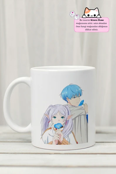 Frieren- Frieren: Beyond Journey's End Anime Tasarım Baskılı Porselen Kupa Bardak ürün görseli 1