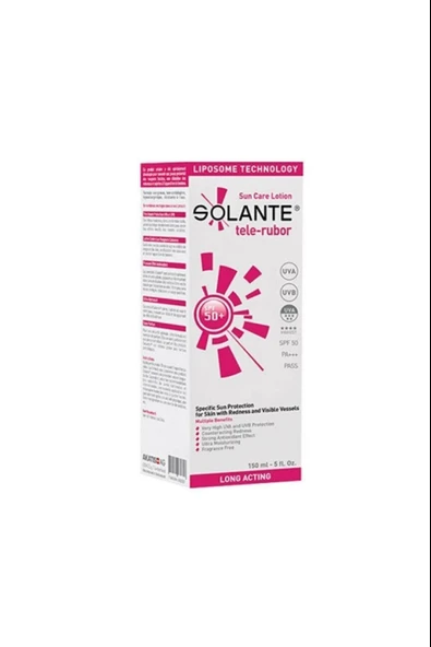 Solante Tele-Rubor Sun Care Losyon SPF50 150 ml ürün görseli 1