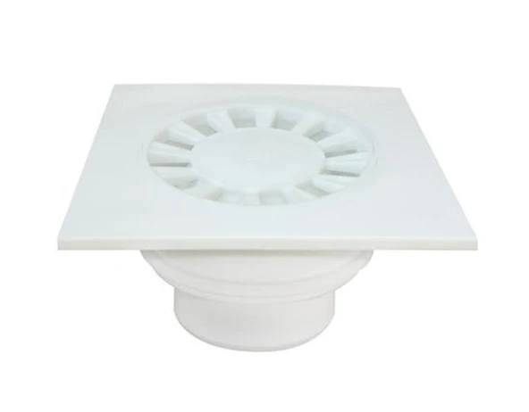 BEYAZ YER SÜZGECİ 15 x 15 cm - Ø 70 ALTTAN ÇIKIŞ YER SİFONU ürün görseli 1