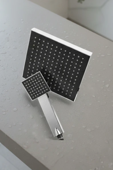 El ve Tepe Duş Başlığı Siyah / Krom Renk Duş Başlıkları ürün görseli 1