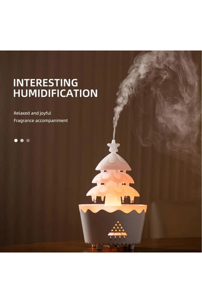 Leerfei V51 Yağmur Bulutu Görünümlü Aroma Difüzör, Nemlendirici -250ml Kapasiteli - Resim 6