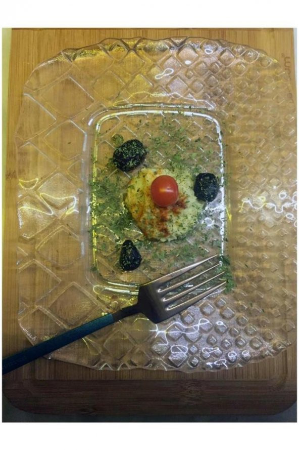 İkram Dünyası Dikdörtgen Cam Meze Tabağı 4 lü 19x23 cm - 3