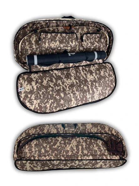 XL Kamuflaj Yay Taşıma Çantası Geniş Hacimli Dayanıklı ve Koruyucu Okçuluk Çantası - Resim 2