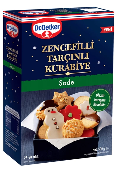 Dr. Oetker Zencefilli Tarçınlı Kurabiye 500 gr x 4'lü Set (2 Adet Kakaolu ve 2 Adet Sade) - Resim 3