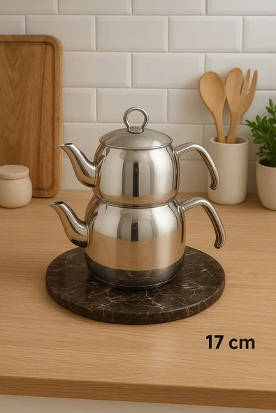 2Lİ AHŞAP MERMER DESEN NİHALE SETİ (KARE-DAİRE) - Resim 6