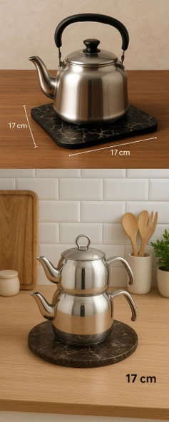 2Lİ AHŞAP MERMER DESEN NİHALE SETİ (KARE-DAİRE) ürün görseli 1