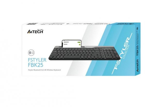 A4 Tech Fbk25 Q Bluetooth M.m Klavye,Siyah+2.4G - 3
