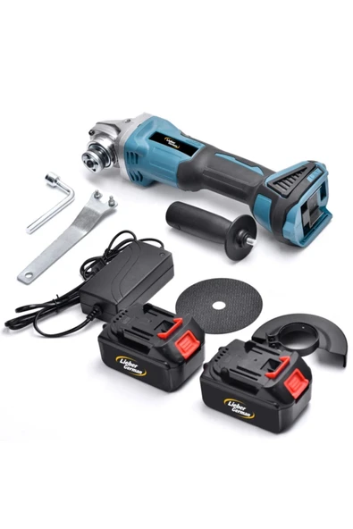 Lieber German Teknoloji Metal Şanjuman Bakır Sargı 21v 3 Ah Kömürsüz 2 Akülü Şarjlı Avuç Taşlama Spiral Makinası ürün görseli 1
