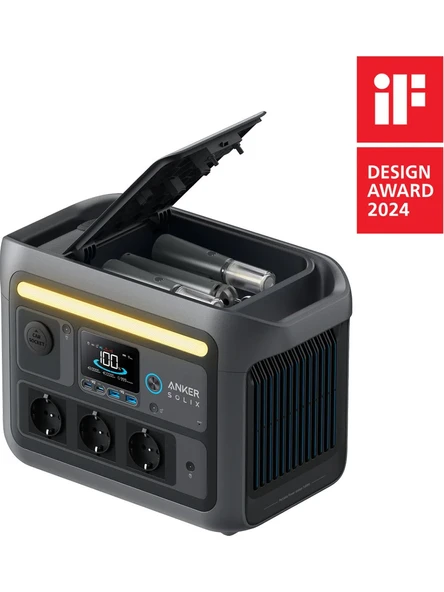Anker SOLIX C800X 768 Wh - 1200 W - 1600 W Surgepad Taşınabilir Güç Kaynağı - A1755 ürün görseli 1