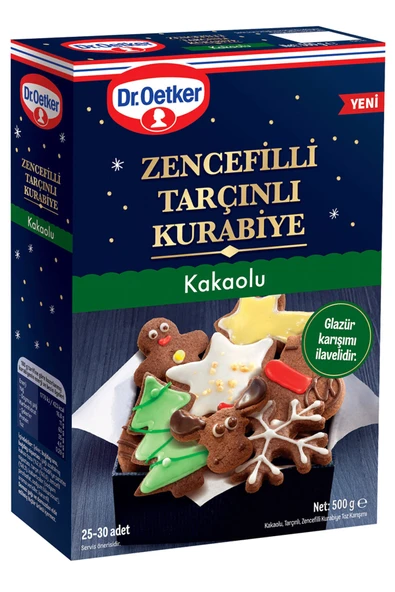 Dr. Oetker Zencefilli Tarçınlı Kakaolu Kurabiye Un Glazür Karışımı 500 g x 4 Adet - Resim 2