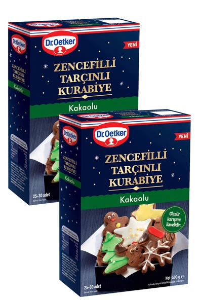 Dr. Oetker Zencefilli Tarçınlı Kakaolu Kurabiye Un Glazür Karışımı 500 g x 2 Adet ürün görseli 1