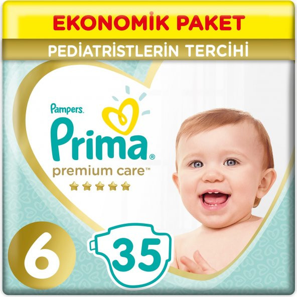 Prima Premium Care 6 Beden Bebek Bezi 13+ Kg 35 Adet ürün görseli