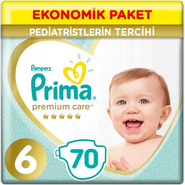 Prima Premium Care 6 Beden Bebek Bezi 13+ Kg (2*35) 70 Adet ürün görseli 1