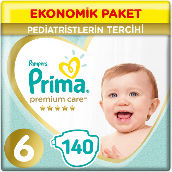 Prima Premium Care 6 Beden Bebek Bezi 13+ Kg (4*35) 140 Adet ürün görseli