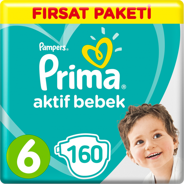 Prima Bebek Bezi 6 Beden Fırsat Paketi 13-18 Kg (4*40) 160 Adet ürün görseli