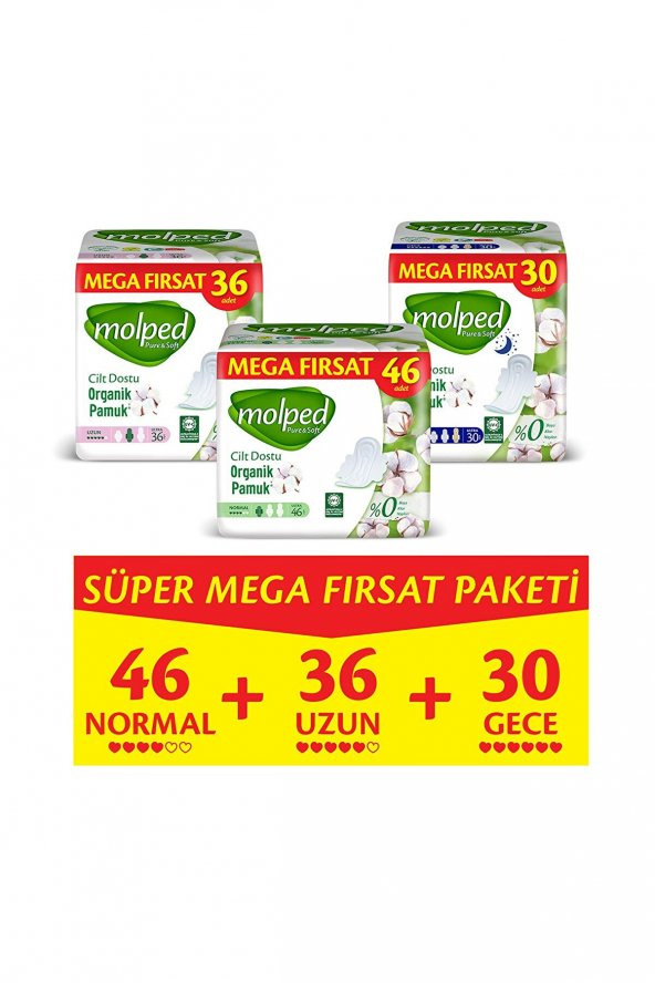 Molped Pure&soft Hijyenik Ped Süper Mega Paket 112 Adet
