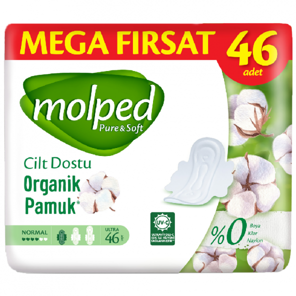Molped Pure Soft Hijyenik Ped Normal Mega Fırsat 46Lı
