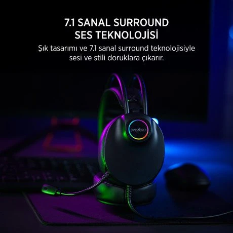 James Donkey 713 Rainbow 7.1 Siyah Gaming Kulaklık Siyah - Resim 2