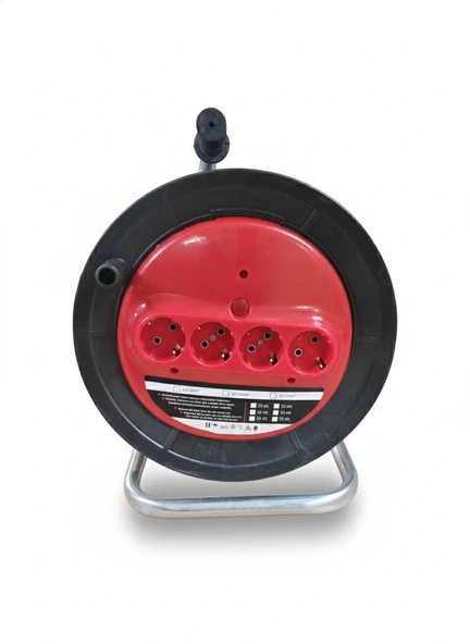 BOŞ KABLO MAKARASI IŞIKLI 50 METRE KAPASİTELİ 4 GİRİŞLİ ürün görseli 1