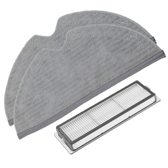 Xiaomi İle Uyumlu Mijia Mop 1C 2C 1T Mi 2Pro+ Dreame F9 Robot Süpürge Hepa Filtre ve Mop Bezi 2 Adet - Resim 2