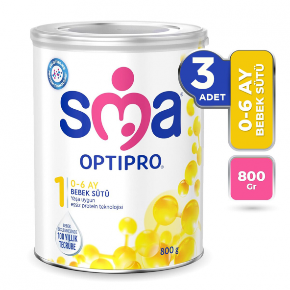 Sma Optipro 1 Bebek Maması 800 Gr 3 Adet