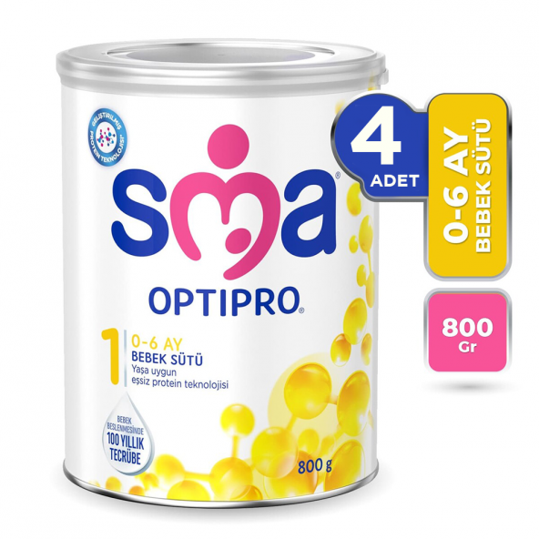 SMA Optipro 1 Bebek Maması 800 gr 4 Adet