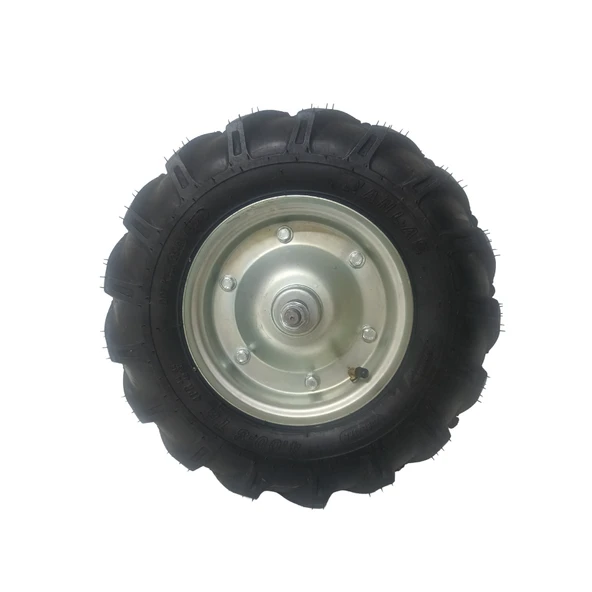 bluebee 4.00x8 Lastik + 3inç Jant + Jant Mili dahil Rulmanlı Çayır Biçme Makinesi Teker Takımı - Resim 2